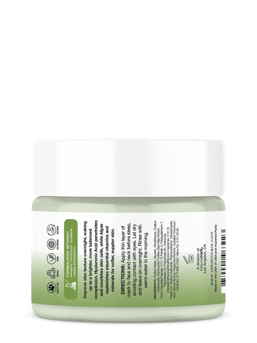 Sea Kelp Hyaluronic Bouncy Sleep Mask – Hydrating Night Cream (Light Green)